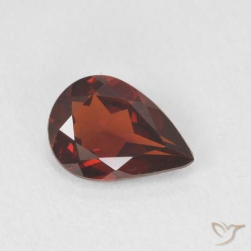 0.73 ct Red Pyrope Garnet Stone, Natural Pyrope Garnet in Pear Facet Shape for Sale