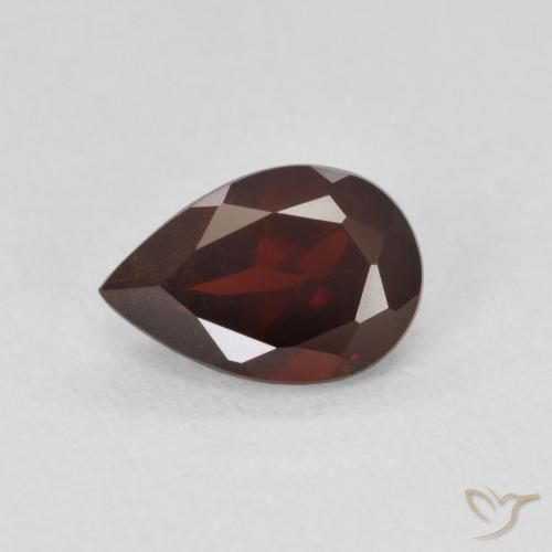 0.89ct Natural Dark Red Pyrope Garnet, Pear Shape, VVS-VS