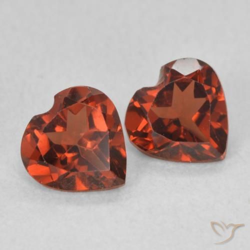 1.09 ctw Red Pyrope Garnet Stones, Natural Pyrope Garnet in Heart Facet Shape for Sale