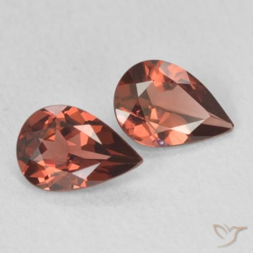 1.25 ctw Red Pyrope Garnet Stones, Natural Pyrope Garnet in Pear Facet Shape for Sale