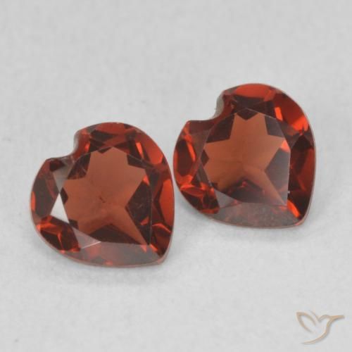 1.01 ctw Red Pyrope Garnet Stones, Natural Pyrope Garnet in Heart Facet Shape for Sale