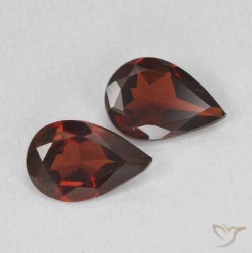 1.15 ctw Red Pyrope Garnet Stones, Natural Pyrope Garnet in Pear Facet Shape for Sale