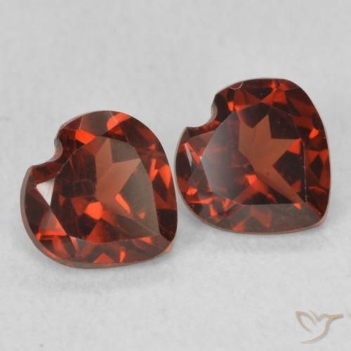 1.01 ctw Red Pyrope Garnet Stones, Natural Pyrope Garnet in Heart Facet Shape for Sale