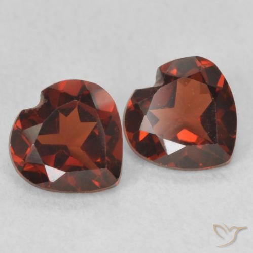 1.02 ctw Red Pyrope Garnet Stones, Natural Pyrope Garnet in Heart Facet Shape for Sale