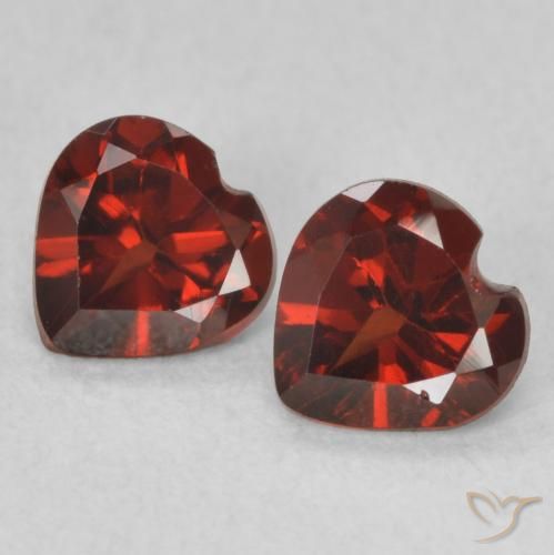 1.11ctw Naturel Rouge groseille Grenat pyrope, Cœur, VVS-VS, Photo A