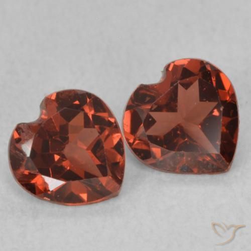 1.04 ctw Red Pyrope Garnet Stones, Natural Pyrope Garnet in Heart Facet Shape for Sale