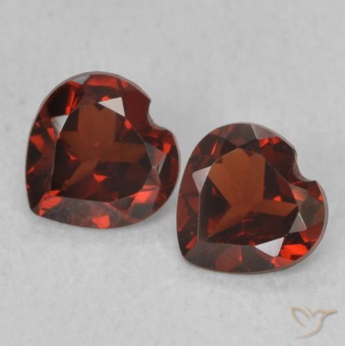 0.96ctw Natural Deep Red Pyrope Garnet, Heart, VS