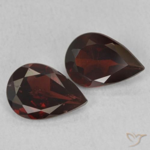 1.35 ctw Red Pyrope Garnet Stones, Natural Pyrope Garnet in Pear Facet Shape for Sale
