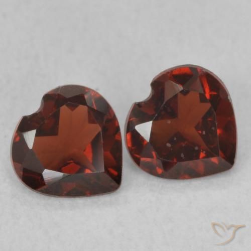 0.92 ctw Red Pyrope Garnet Stones, Natural Pyrope Garnet in Heart Facet Shape for Sale