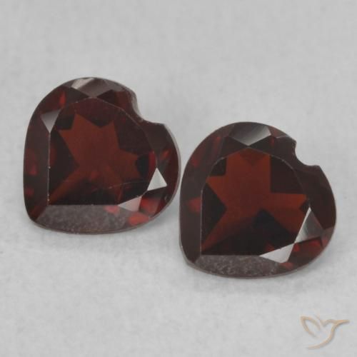 0.96ctw Natural Deep Red Pyrope Garnet, Heart, VS