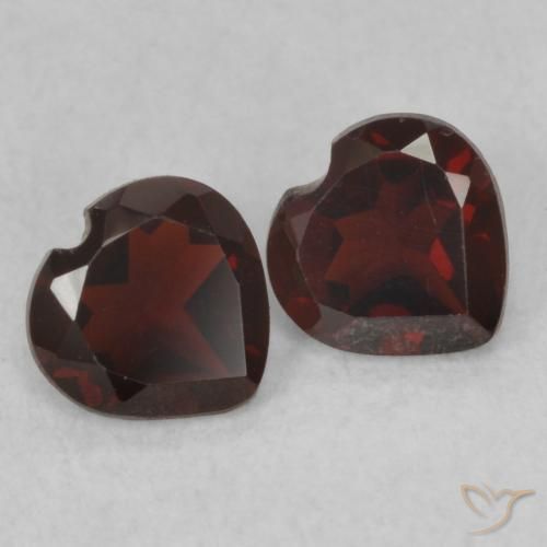 0.96 ctw Red Pyrope Garnet Stones, Natural Pyrope Garnet in Heart Facet Shape for Sale