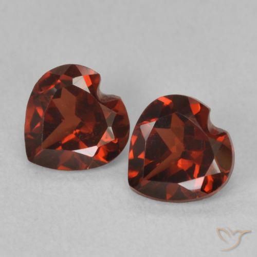 1.10ctw Natural Deep Red Pyrope Garnet, Heart, VS
