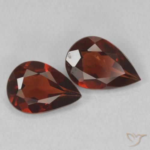 1.39 ctw Red Pyrope Garnet Stones, Natural Pyrope Garnet in Pear Facet Shape for Sale
