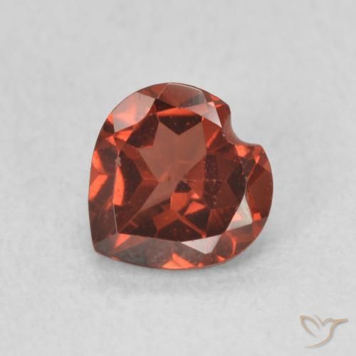 0.61ct Natural Medium Dark-Red Pyrope Garnet, Heart, VS