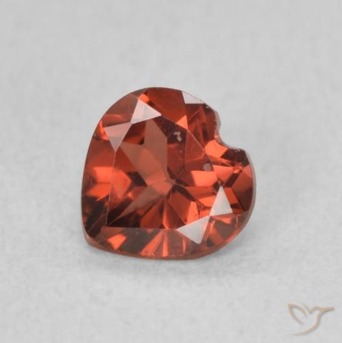 0.57ct Natural Medium Dark-Red Pyrope Garnet, Heart, VS