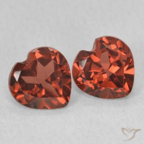 1.11 ctw Red Pyrope Garnet Stones, Natural Pyrope Garnet in Heart Facet Shape for Sale