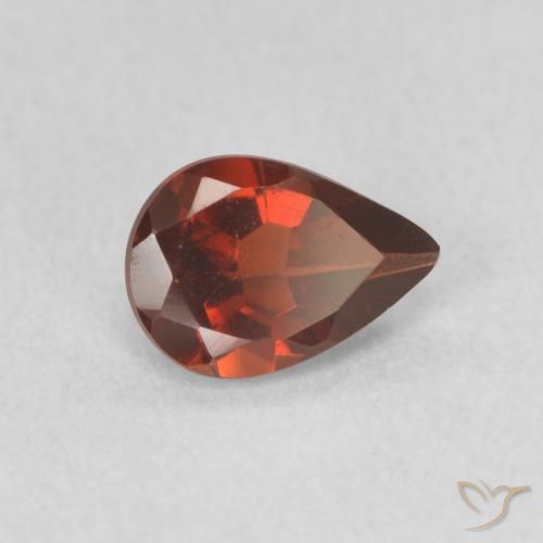 0.72 ct Red Pyrope Garnet Stone, Natural Pyrope Garnet in Pear Facet Shape for Sale