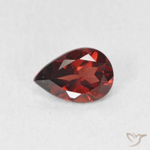 0.78ct Natural Currant Red Pyrope Garnet, Pear Shape, VVS