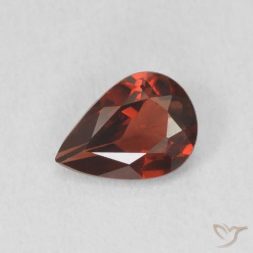 0.70ct Natural Sangria Red Pyrope Garnet, Pear Shape, VVS