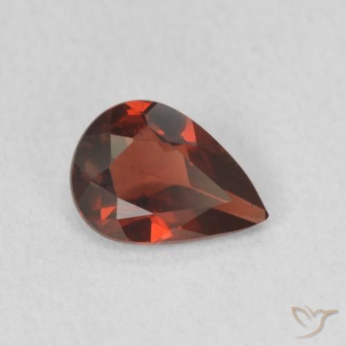 0.70 ct Red Pyrope Garnet Stone, Natural Pyrope Garnet in Pear Facet Shape for Sale