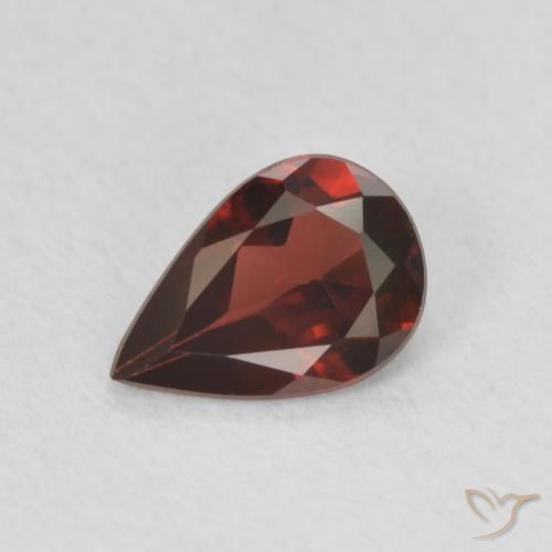 0.74ct Natural Intense Red Pyrope Garnet, Pear Shape, VVS