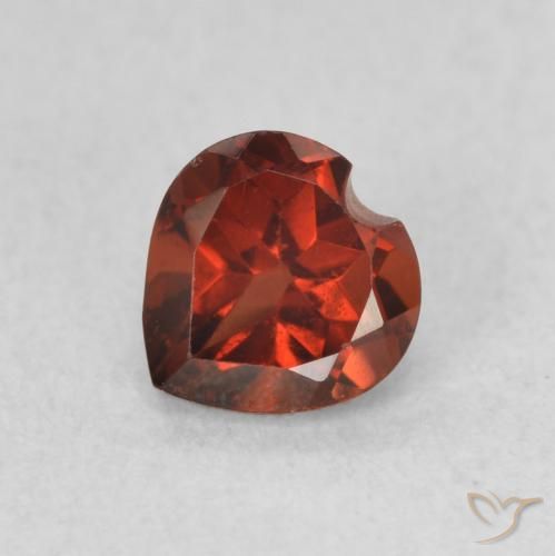 0.61ct Natural Sangria Red Pyrope Garnet, Heart, VVS