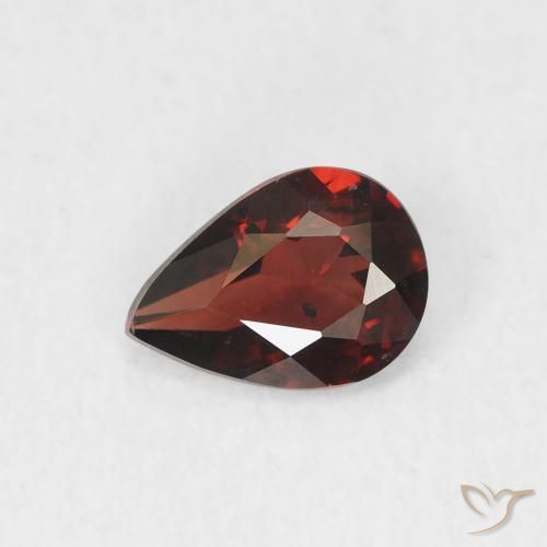 0.69ct Natural Deep Blood Red Pyrope Garnet, Pear Shape, VVS-VS