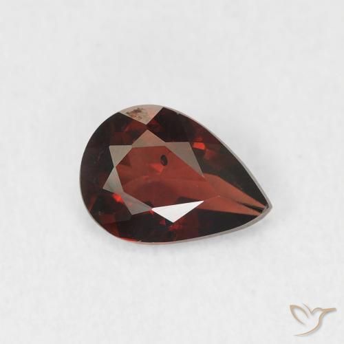 0.69 ct Red Pyrope Garnet Stone, Natural Pyrope Garnet in Pear Facet Shape for Sale