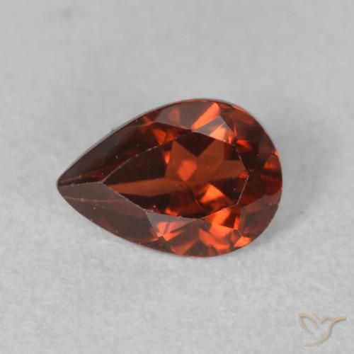 0.52ct Natural Deep Red Pyrope Garnet, Pear Shape, VS