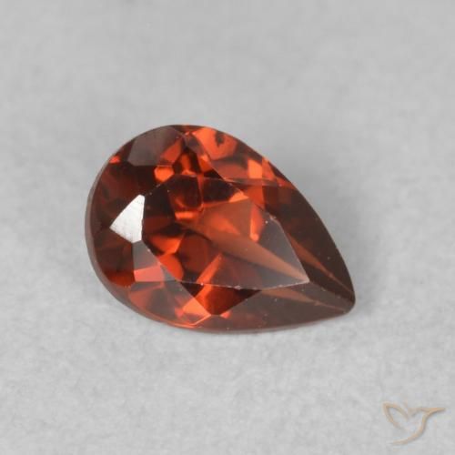 0.52 ct Red Pyrope Garnet Stone, Natural Pyrope Garnet in Pear Facet Shape for Sale