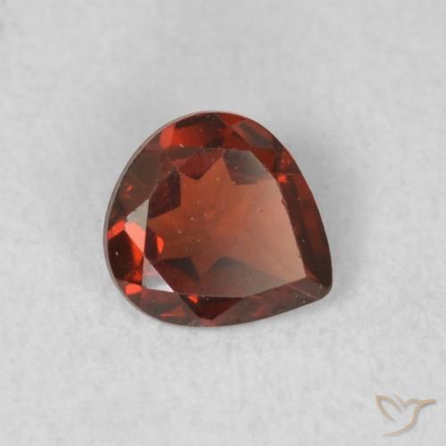 0.45 ct Red Pyrope Garnet Stone, Natural Pyrope Garnet in Pear Facet Shape for Sale