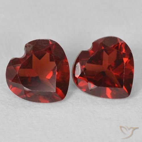 1.02 ctw Red Pyrope Garnet Stones, Natural Pyrope Garnet in Heart Facet Shape for Sale