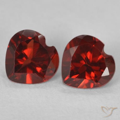 1.12ctw Natural Medium Red Pyrope Garnet, Heart, VVS-VS