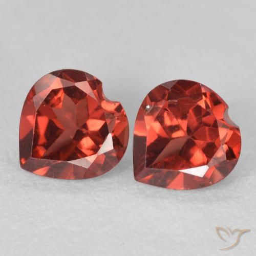 1.26ctw Natural Bright Red Pyrope Garnet, Heart, VS