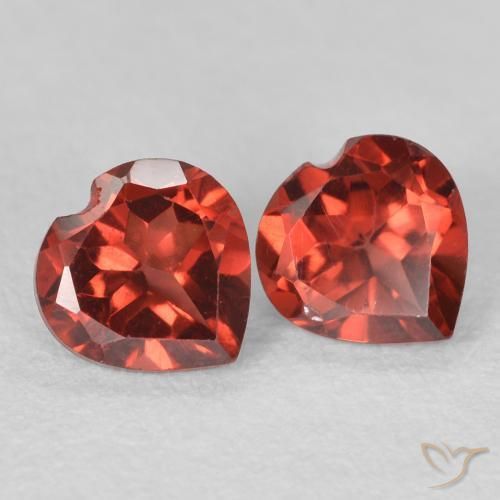 1.26 ctw Red Pyrope Garnet Stones, Natural Pyrope Garnet in Heart Facet Shape for Sale