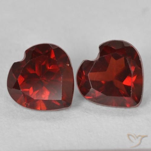 1.27ctw Natural Medium Red Pyrope Garnet, Heart, VS