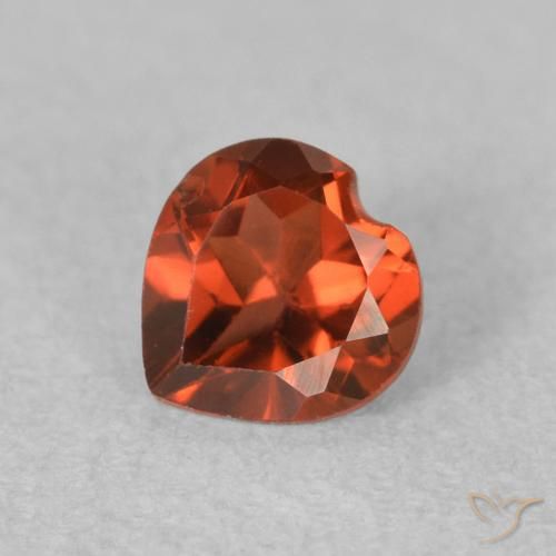 0.61ct Natural Candy Red Pyrope Garnet, Heart, VVS-VS