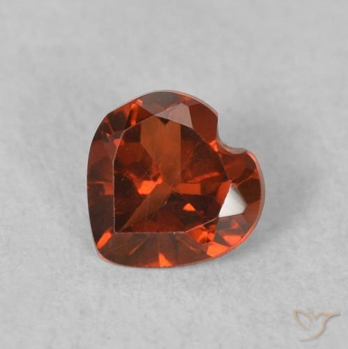 0.52ct Natural Bright Red Pyrope Garnet, Heart, VVS-VS