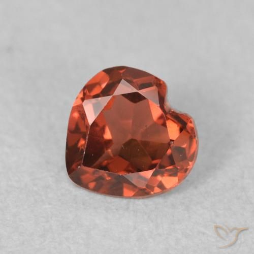 0.64ct Natural Deep Crimson Red Pyrope Garnet, Heart, VVS-VS