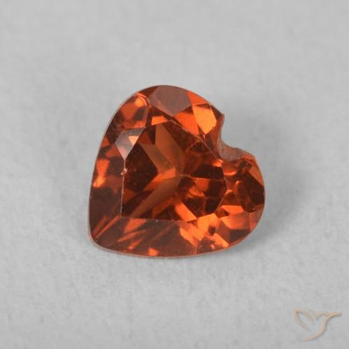 0.51ct Natural Candy Red Pyrope Garnet, Heart, VVS-VS