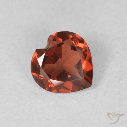 0.55 ct Red Pyrope Garnet Stone, Natural Pyrope Garnet in Heart Facet Shape for Sale