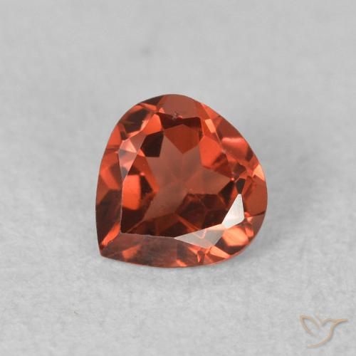 0.56ct Natural Currant Red Pyrope Garnet, Pear Shape, VS