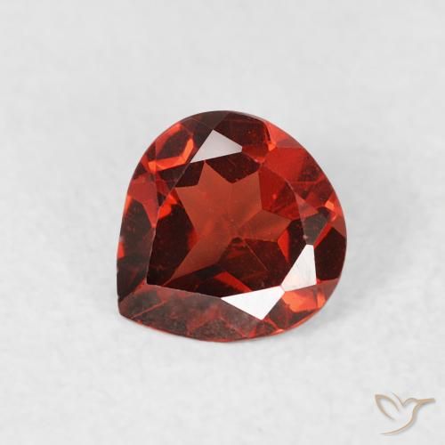 0.53ct Natural Sangria Red Pyrope Garnet, Pear Shape, VS