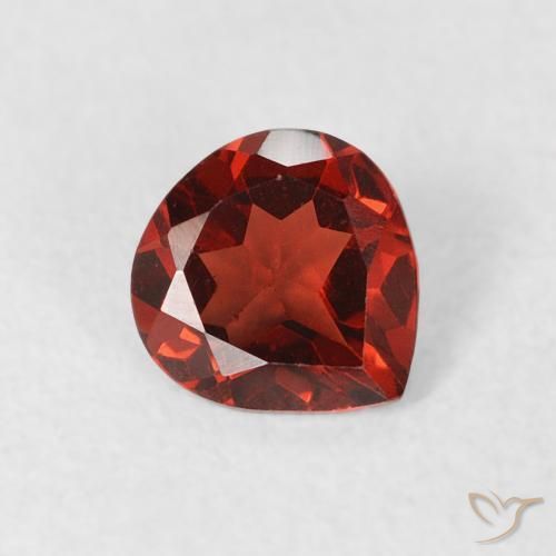 0.53 ct Red Pyrope Garnet Stone, Natural Pyrope Garnet in Pear Facet Shape for Sale