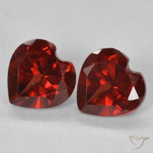 1.26ctw Natural Intense Red Pyrope Garnet, Heart, VVS-VS
