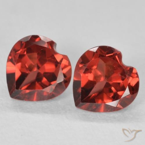 1.24ctw Natural Intense Red Pyrope Garnet, Heart, VS