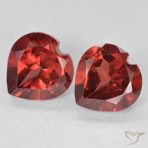 1.26ctw Natural Dark Red Pyrope Garnet, Heart, VS