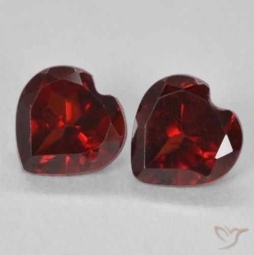 1.14ctw Natural Deep Red Pyrope Garnet, Heart, VS