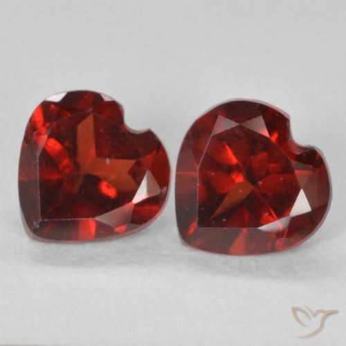 1.16ctw Natural Medium Red Pyrope Garnet, Heart, VS