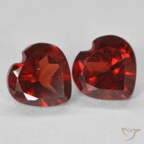 1.16 ctw Red Pyrope Garnet Stones, Natural Pyrope Garnet in Heart Facet Shape for Sale